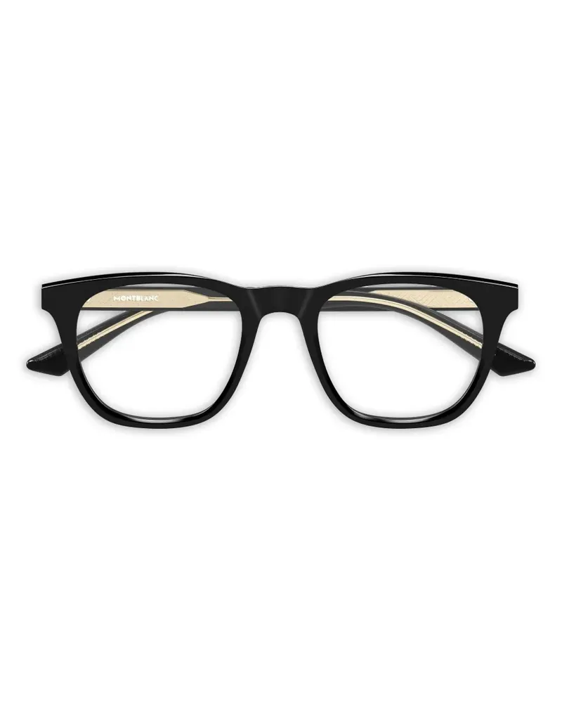 Montblanc Brille mit rundem Gestell - Schwarz Schwarz