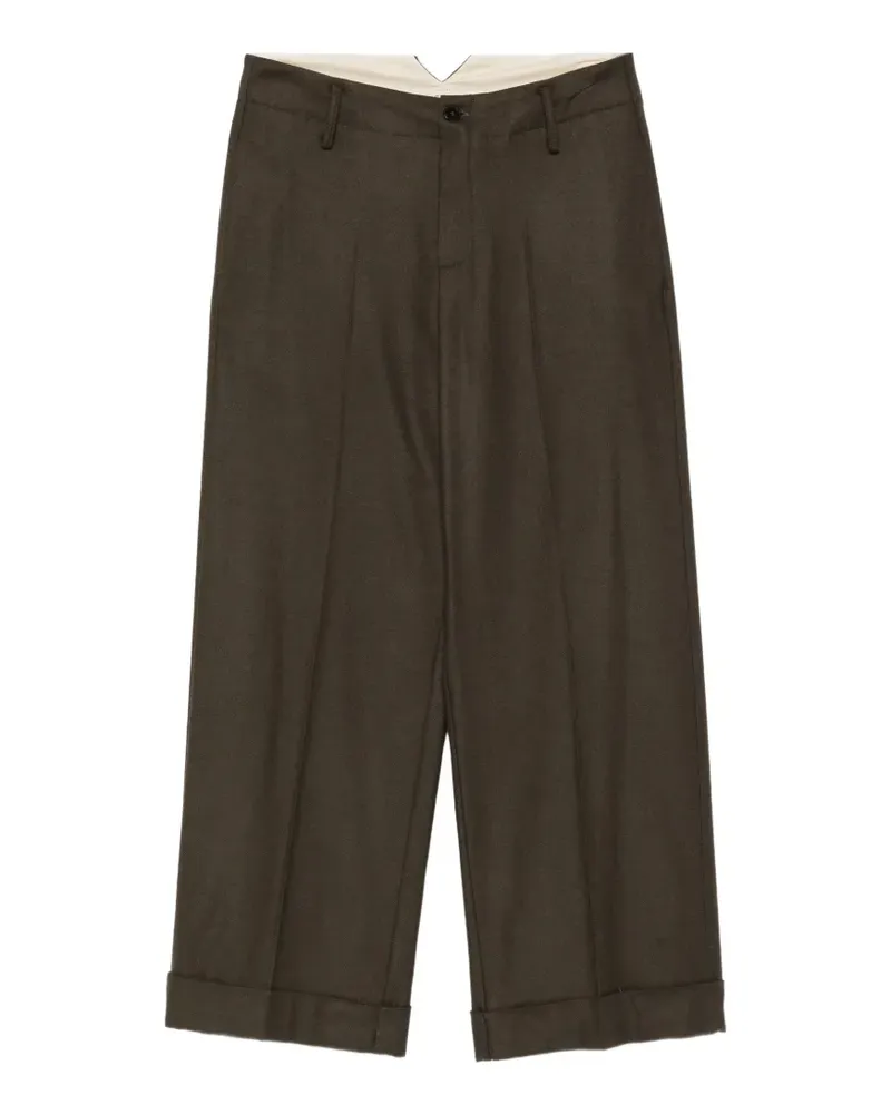 ALYSI Elegante Bundfaltenhose mit Umschlag - Grün Grün