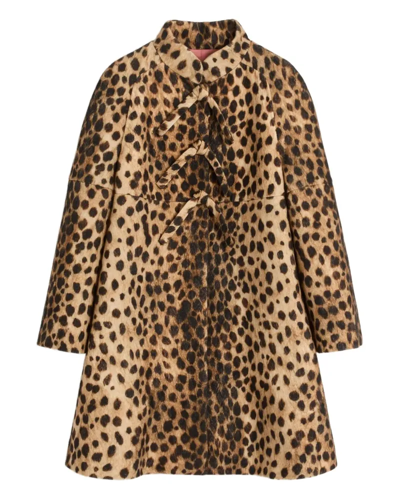 Valentino Garavani Jaguar Spots Wollmantel - Nude Nude