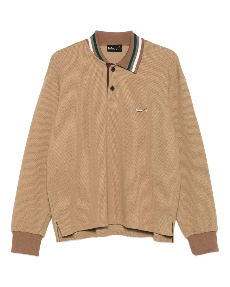 kolor Poloshirt mit Logo-Stickerei - Nude Nude