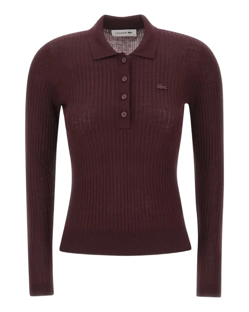 Lacoste Pullover mit Poloshirtkragen - Braun Braun