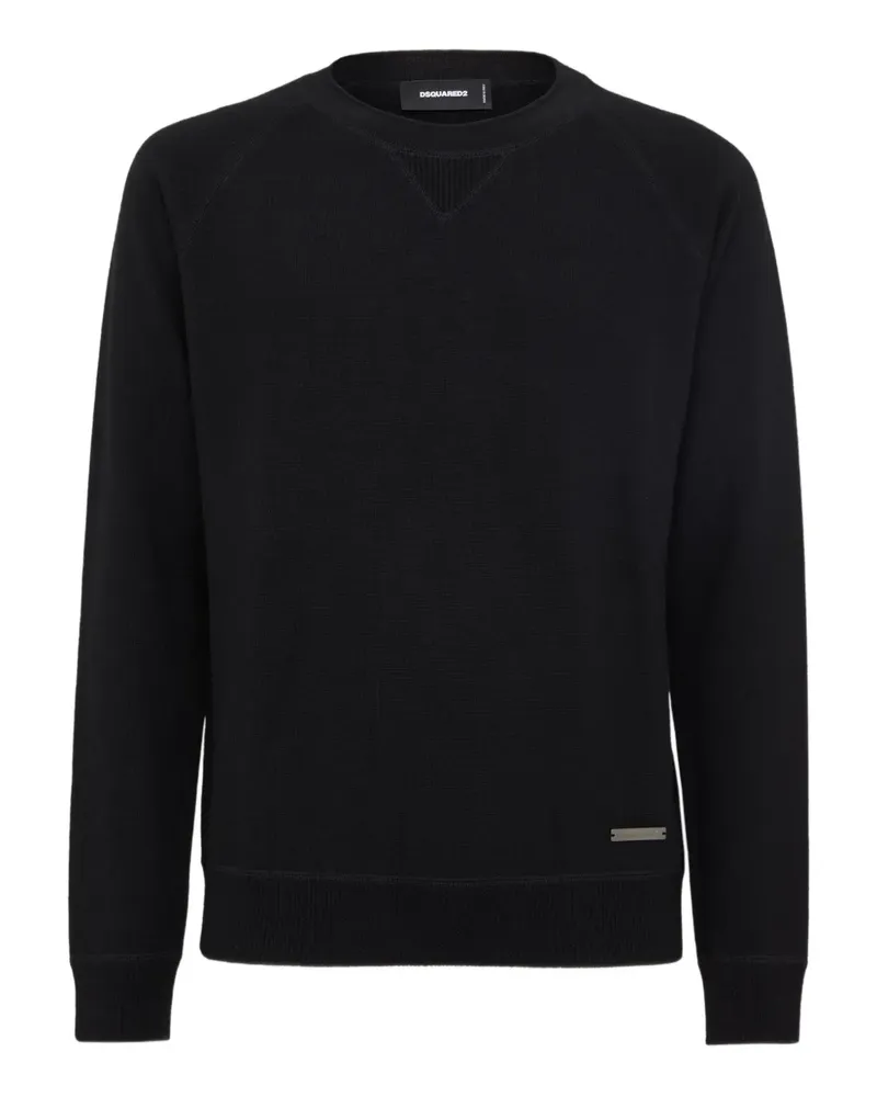 Dsquared2 Fein gestrickter Pullover - Schwarz Schwarz