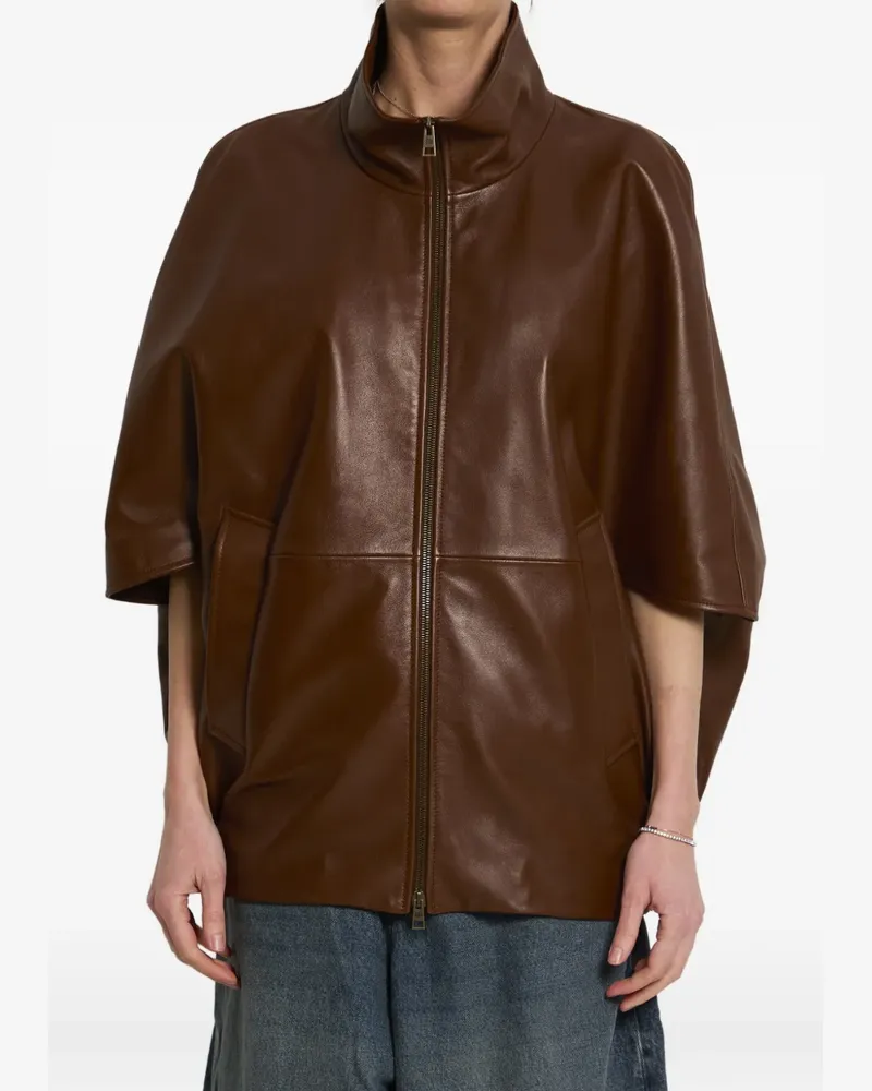 Balenciaga Coon Bomberjacke mit Stehkragen - Braun Braun