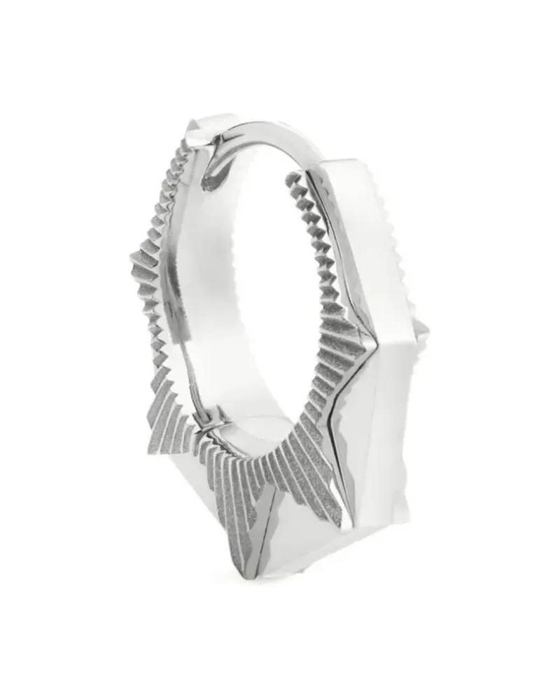 Marie Lichtenberg 18kt NYC Weißgoldohrringe mit Diamanten - Silber Silber