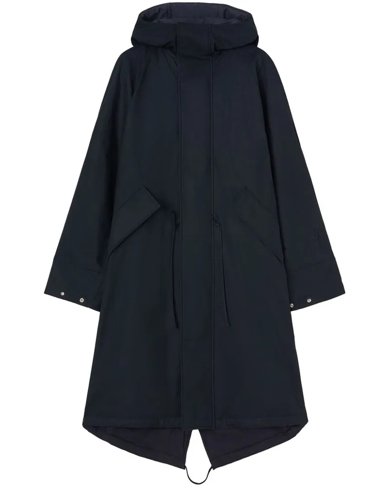 Jil Sander Gefütterter Kapuzenparka - Blau Blau