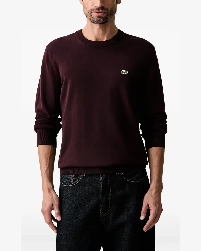 Lacoste Pullover mit Logo-Patch - Rot Rot