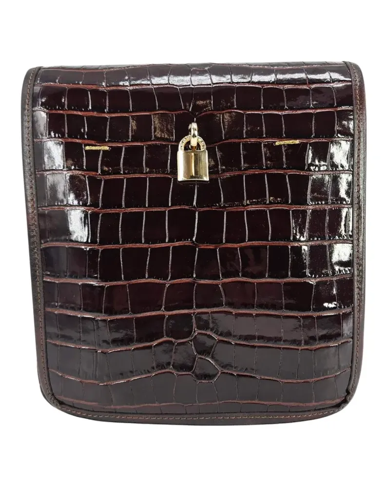 MADISON.MAISON Moc Croc crossbody bag - Braun Braun