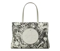Mittelgroße Ella Tote Bag mit Ketten-Print - Grau