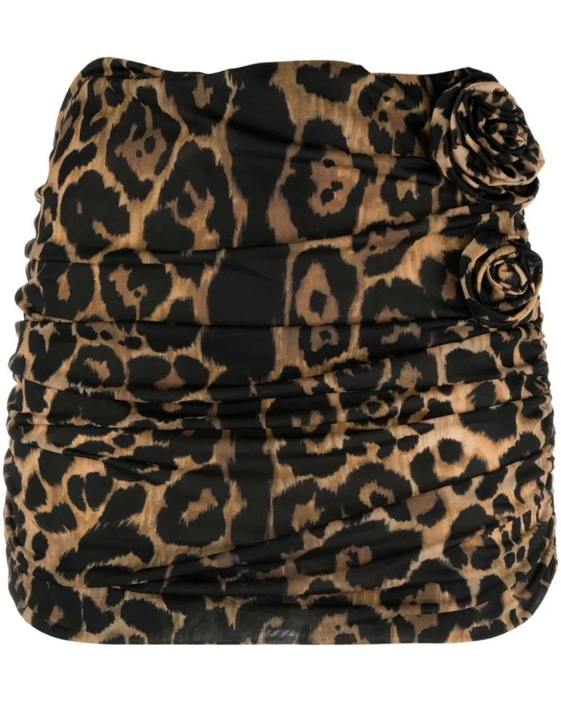 Blumarine Minirock mit Print - Braun Braun