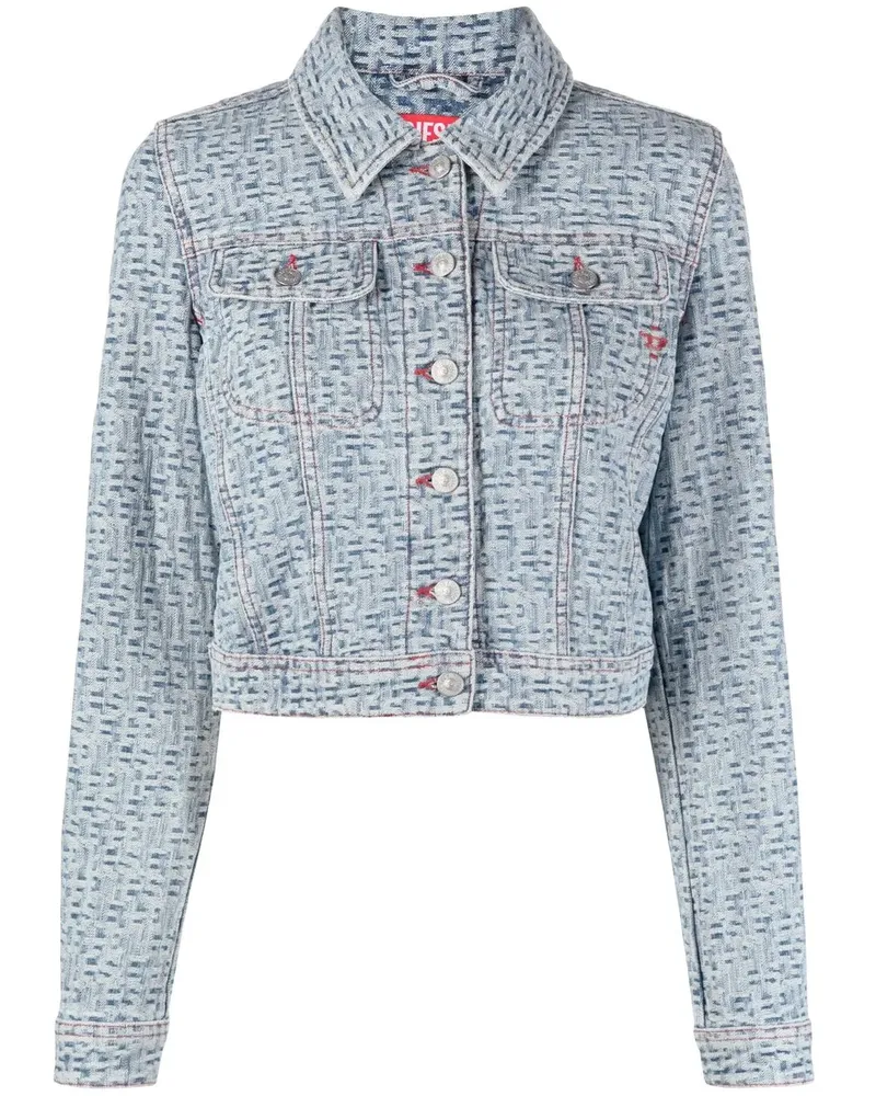 Diesel Jeansjacke mit Muster - Blau Blau