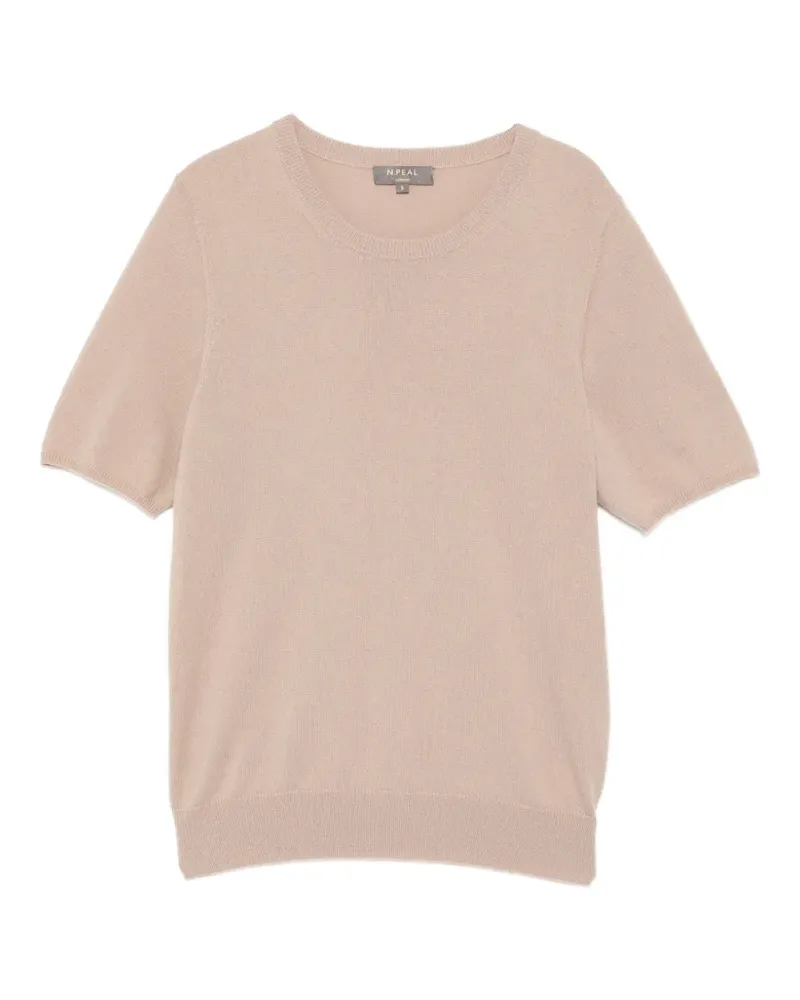 N.Peal Milly T-Shirt aus Kaschmir - Nude Nude