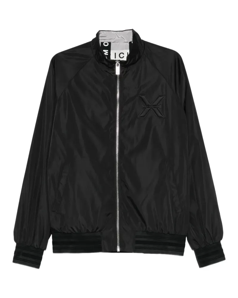 John Richmond Kapuzenjacke mit Logo-Prägung - Schwarz Schwarz