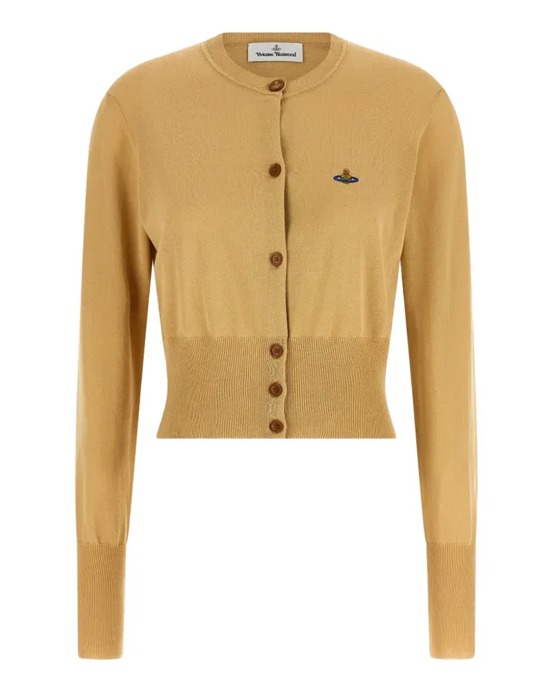 Vivienne Westwood Bea Orb-embroidered cardigan - Nude Nude