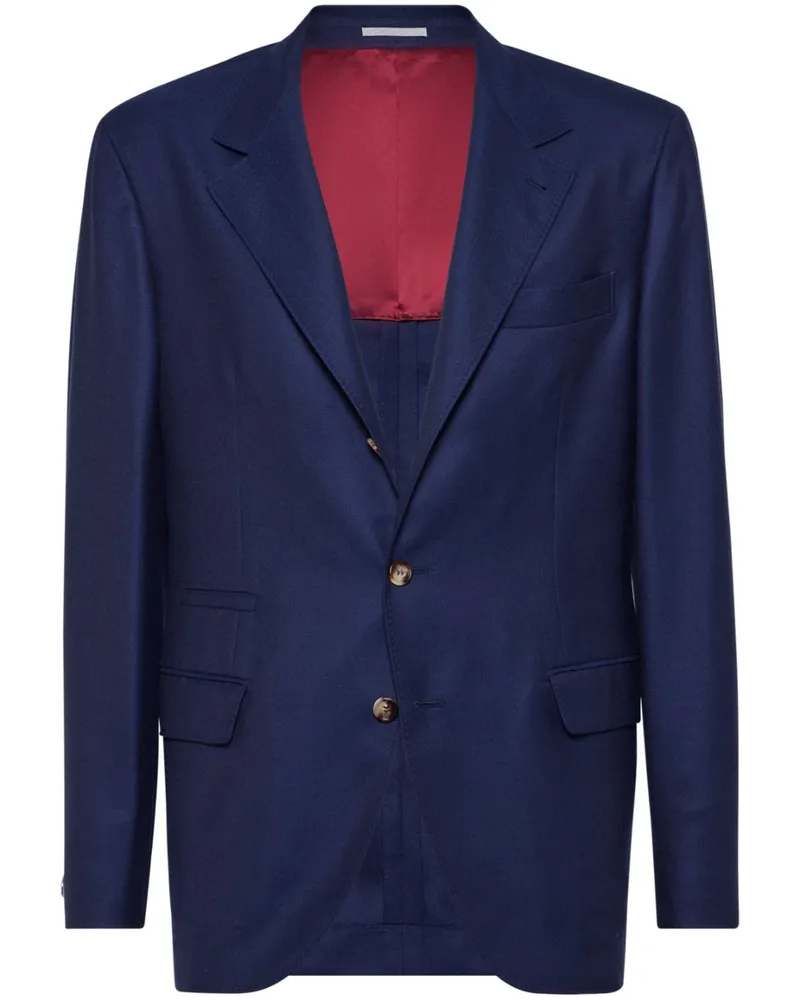 Brunello Cucinelli Einreihiges Sakko - Blau Blau
