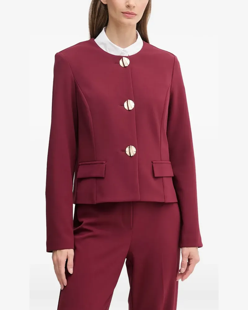 Joseph Ribkoff Geknöpfte Jacke mit Klappentaschen - Rot Rot