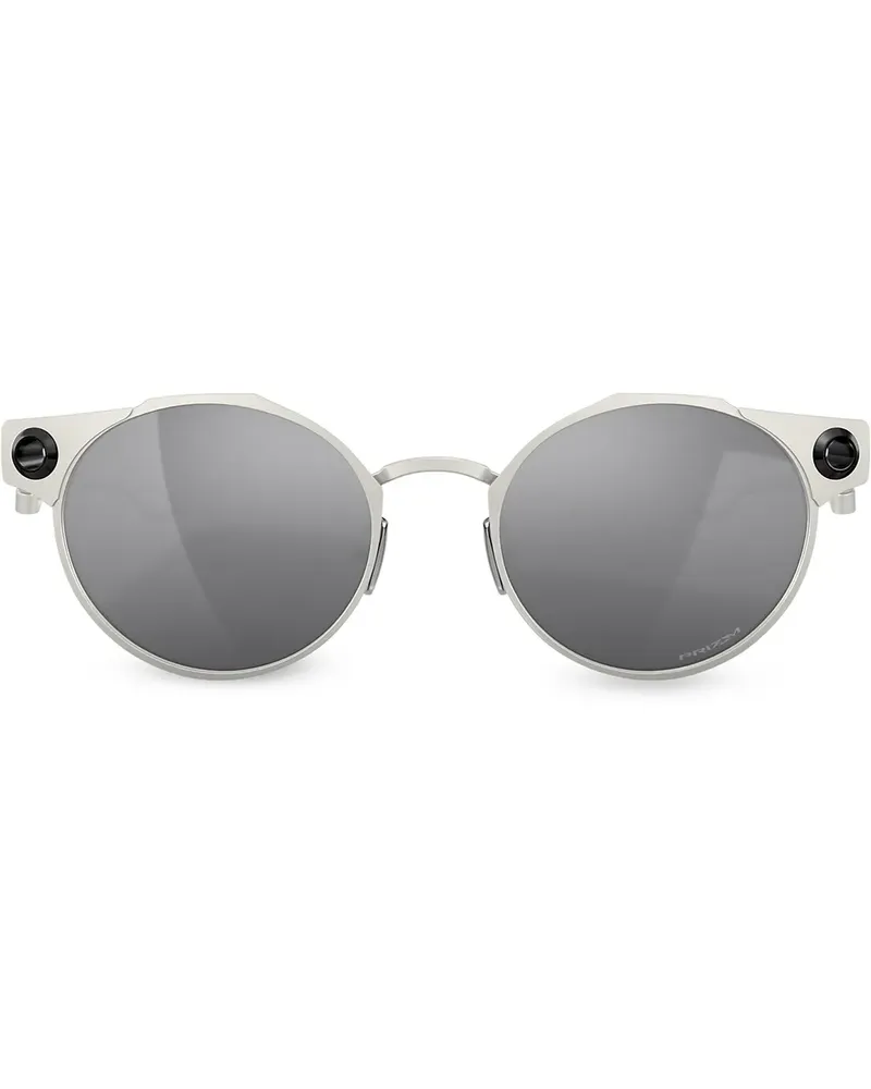 Oakley Runde 'Deadbolt' Sonnenbrille - Silber Silber
