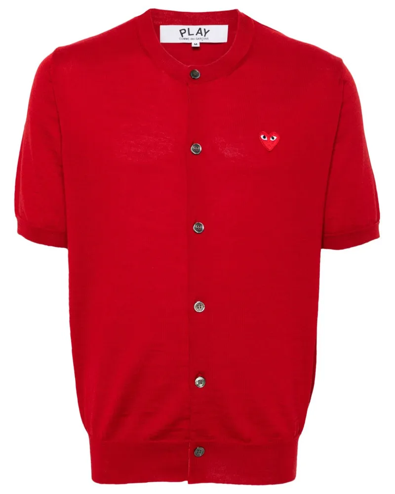 Comme des Garçons Cardigan mit Herz-Patch - Rot Rot