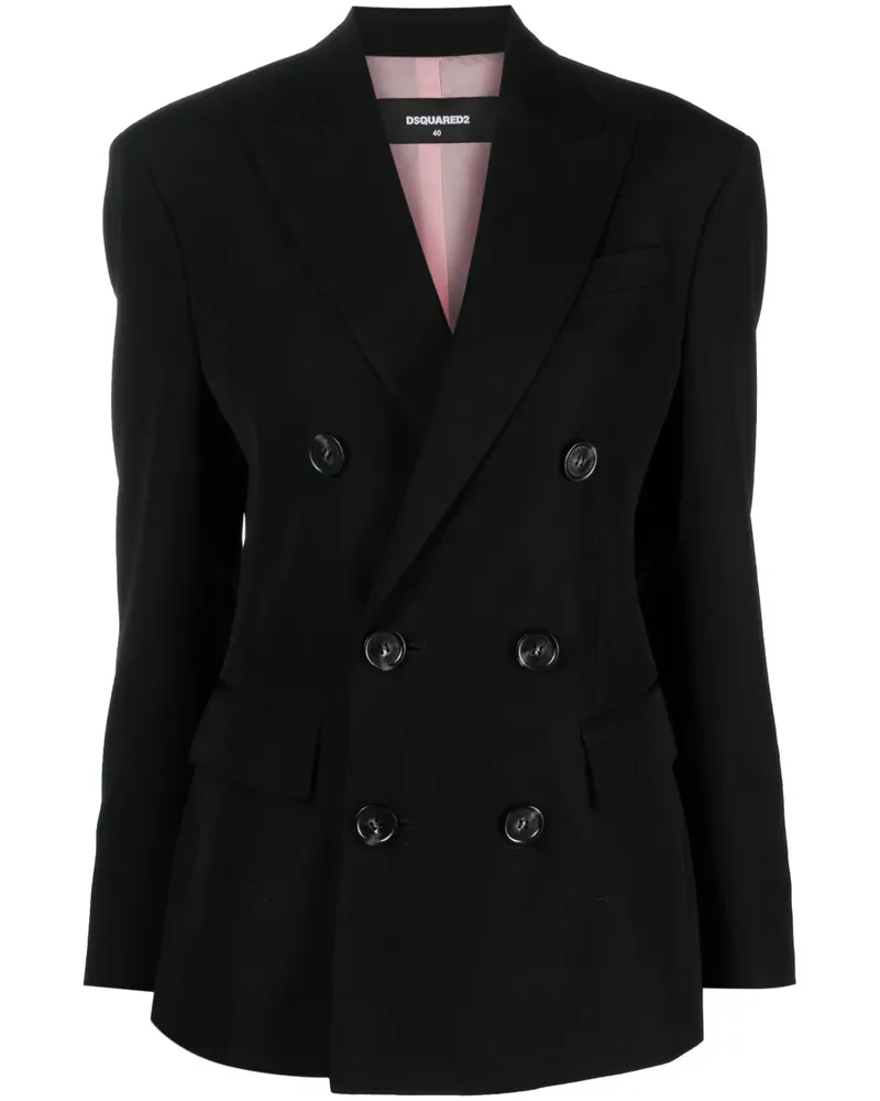 Dsquared2 Doppelreihiger Blazer - Schwarz Schwarz