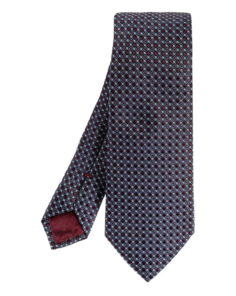 Giorgio Armani Krawatte mit geometrischem Print - Blau Blau