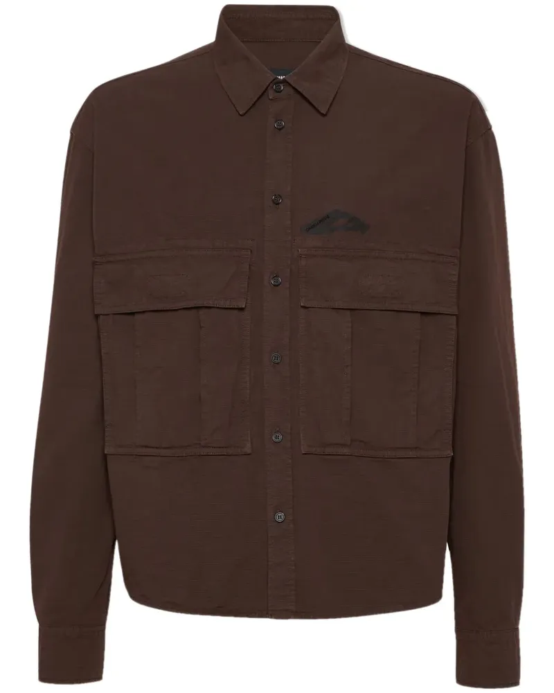 Dsquared2 Hemd mit Iconn-Print - Braun Braun