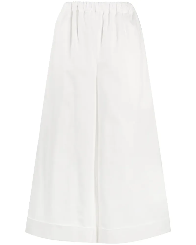 Comme des Garçons Cropped-Hose mit weitem Bein - Weiß Weiß