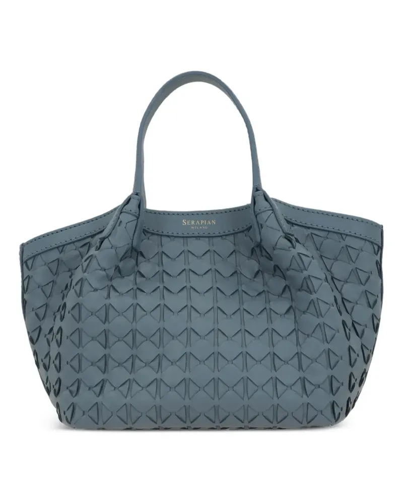 Serapian mini Secret leather tote bag - Blau Blau