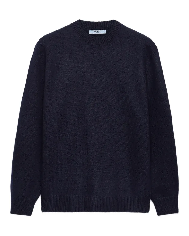 Prada Pullover mit Ellenbogen-Patches - Blau Blau