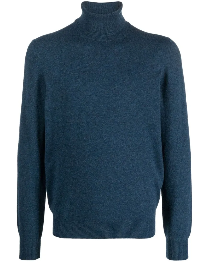 BARBA Kaschmirpullover mit Rollkragen Blau