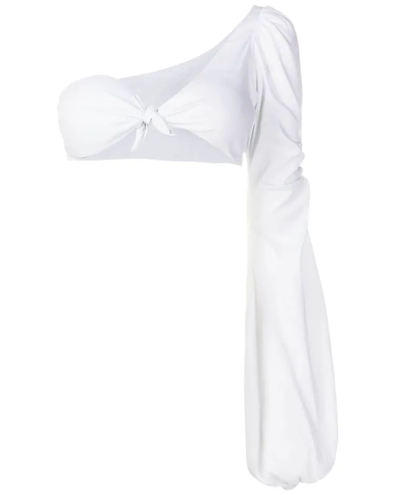 Amir Slama One-Shoulder-Top - Weiß Weiß