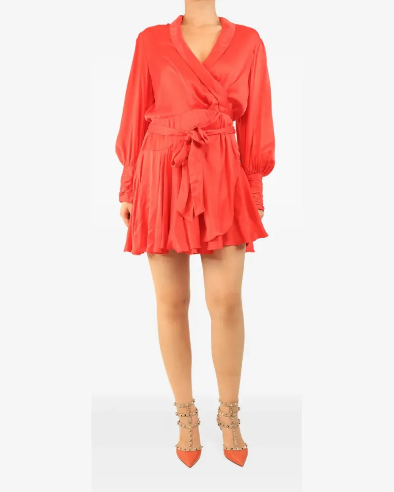 Zimmermann Wickelkleid aus Seide - Rot Rot
