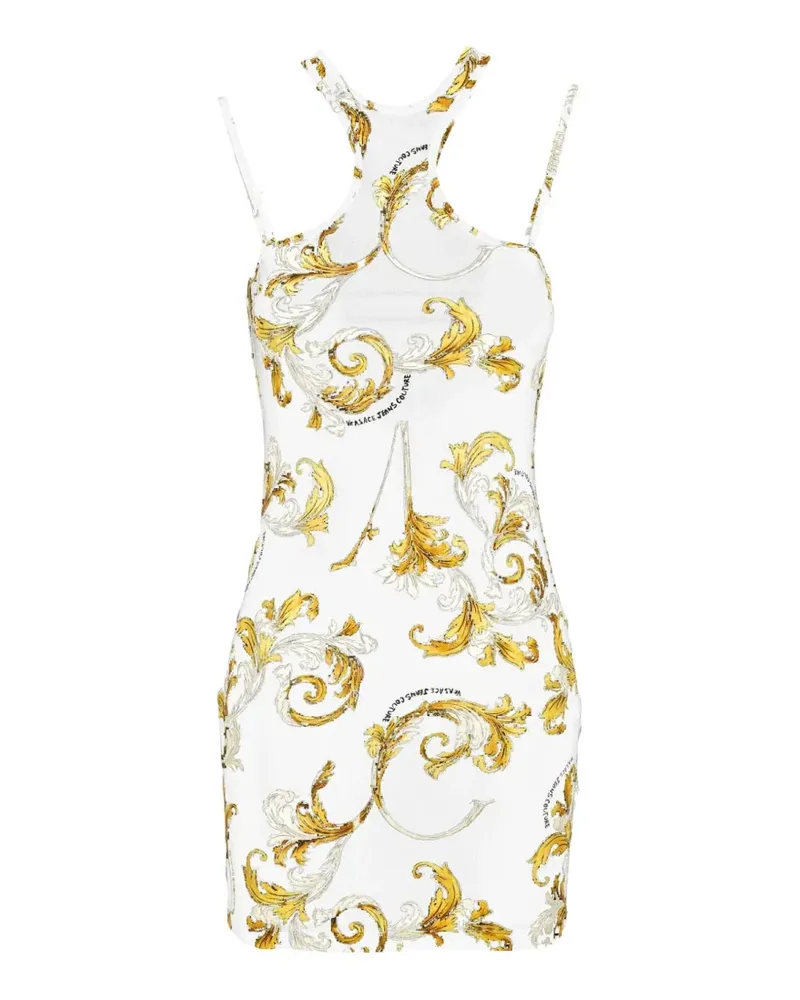 Versace Jeans couture-print mini dress - Weiß Weiß