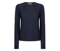 Pullover mit Zickzackmuster - Blau