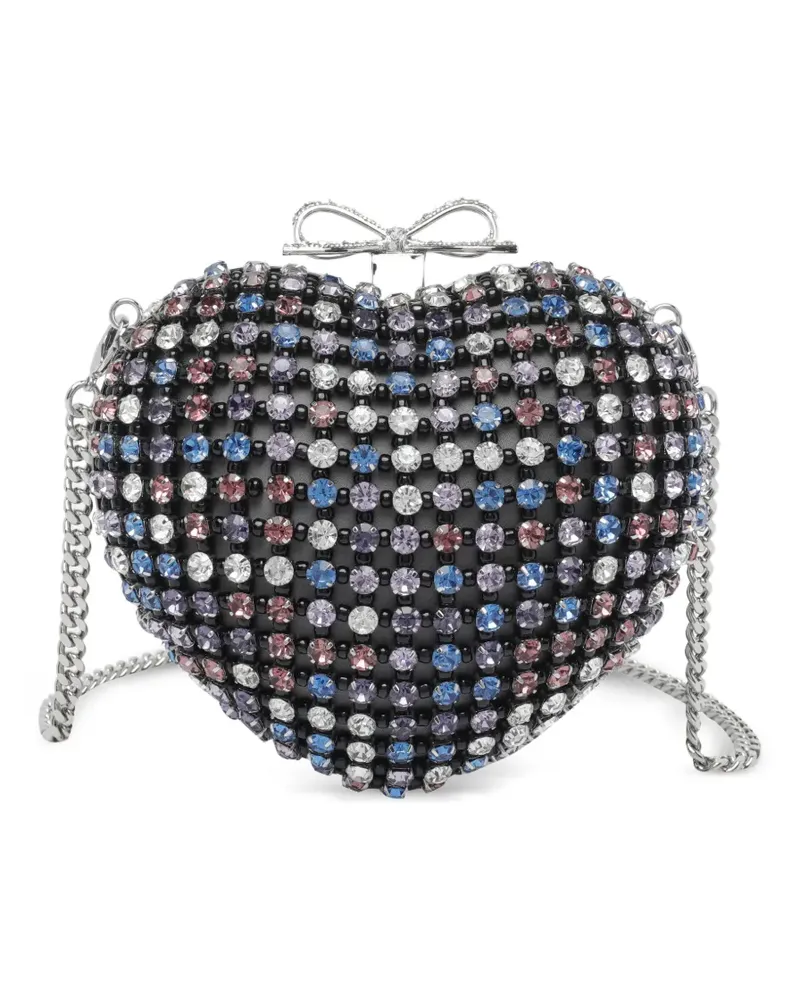 Self-Portrait Herzförmige Clutch - Schwarz Schwarz