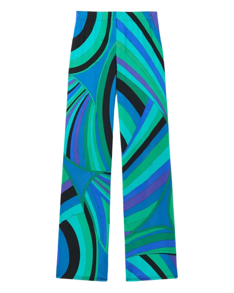 Emilio Pucci Hose mit abstraktem Print - Grün Grün