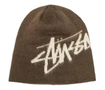 Totenkopf-Baseballkappe mit Logo - Braun