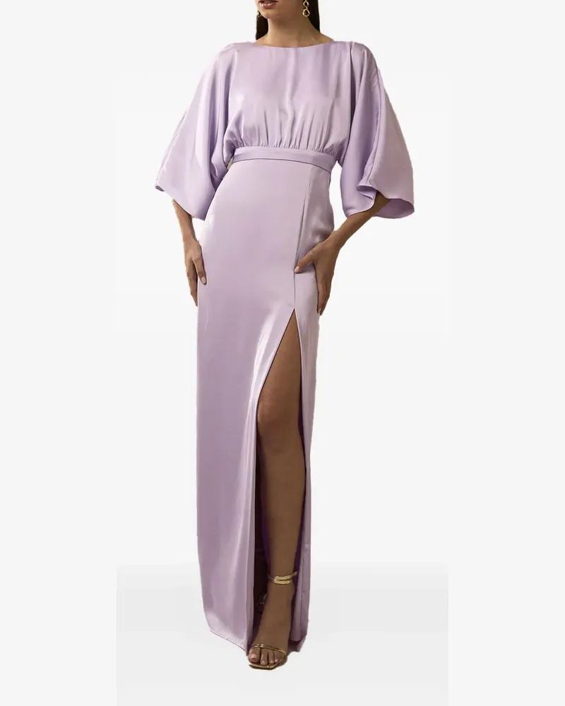 Nicole Miller Maxikleid mit Rundhalsausschnitt - Rosa Rosa