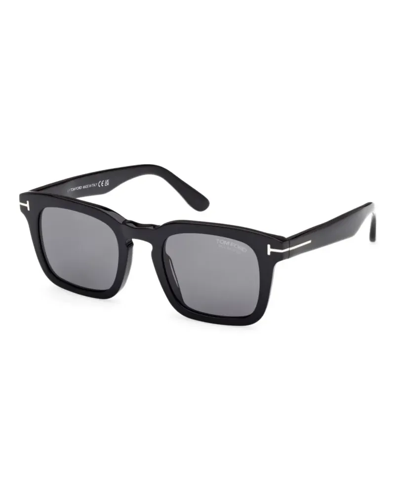 Tom Ford Sonnenbrille mit eckigem Gestell - Schwarz Schwarz