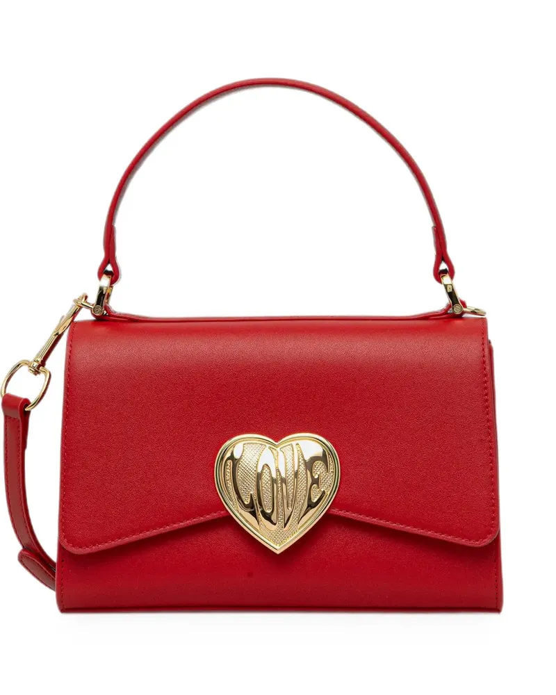 Moschino heart-plaque top-handle tote bag - Rot Rot