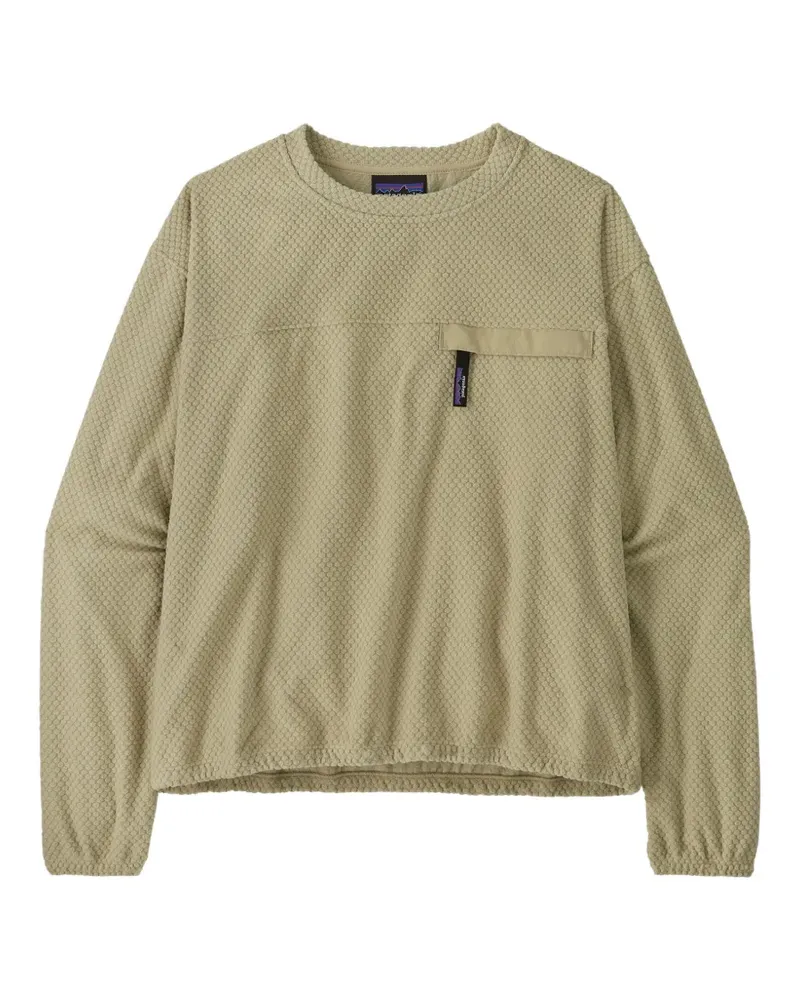 Patagonia fleece-textured chest-pocket sweater - Nude Nude
