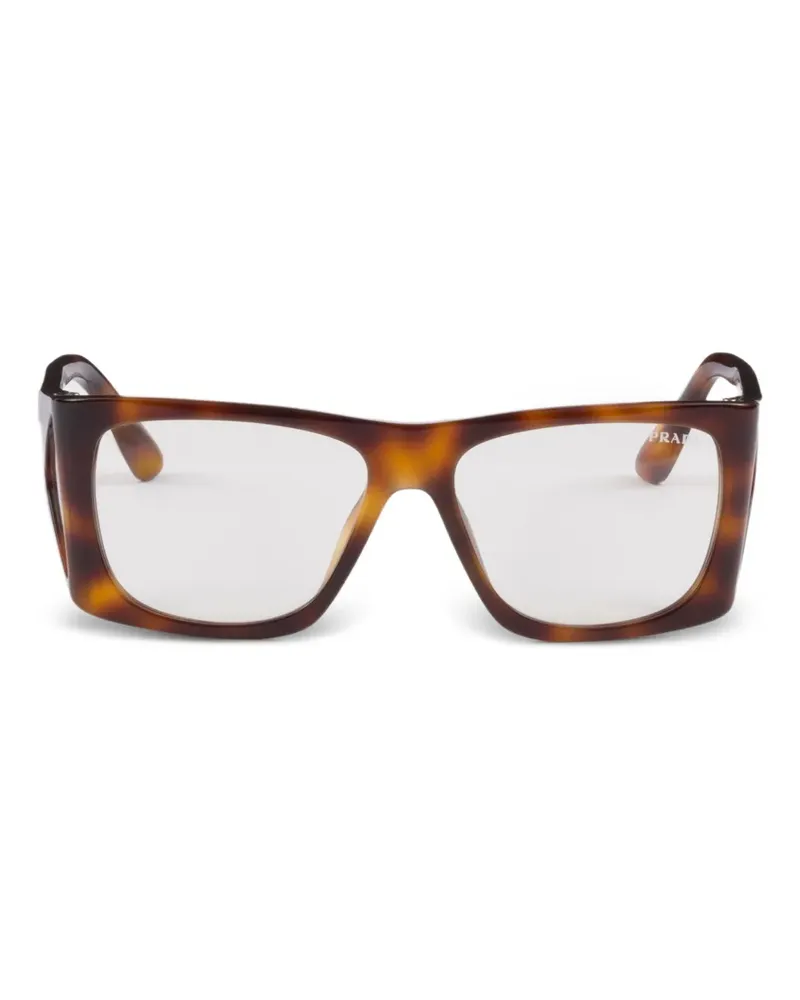 Prada Brille mit eckigem Gestell - Braun Braun