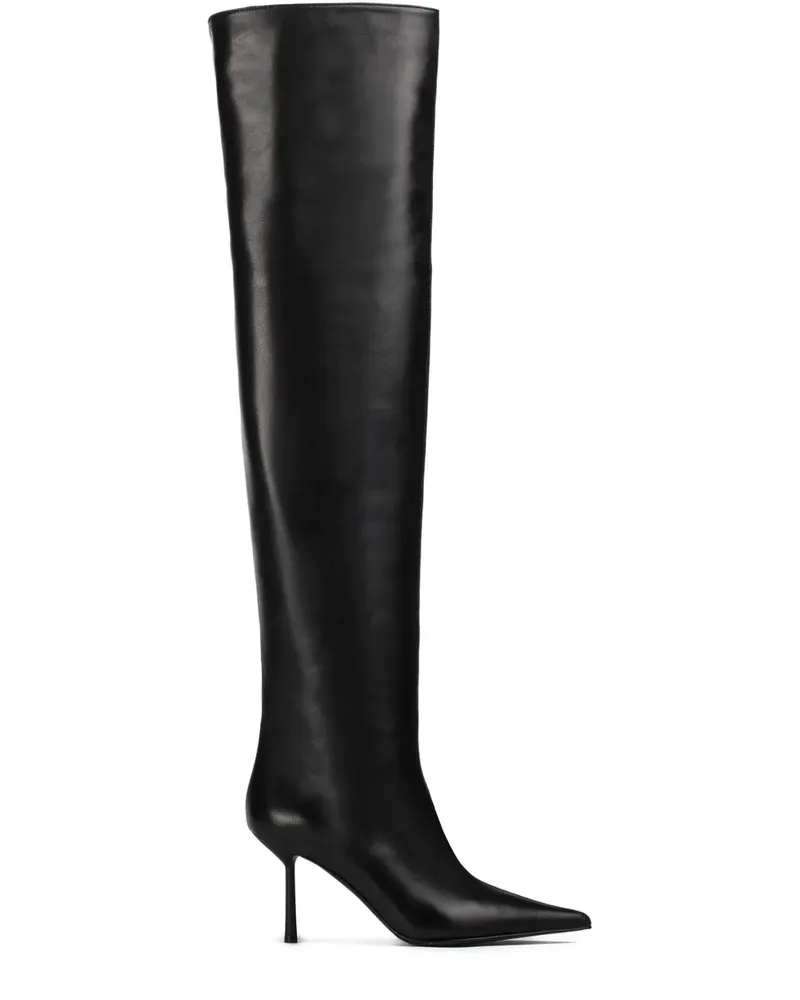 Le Silla Kniehohe Stiefel mit spitzer Kappe 80mm - Schwarz Schwarz