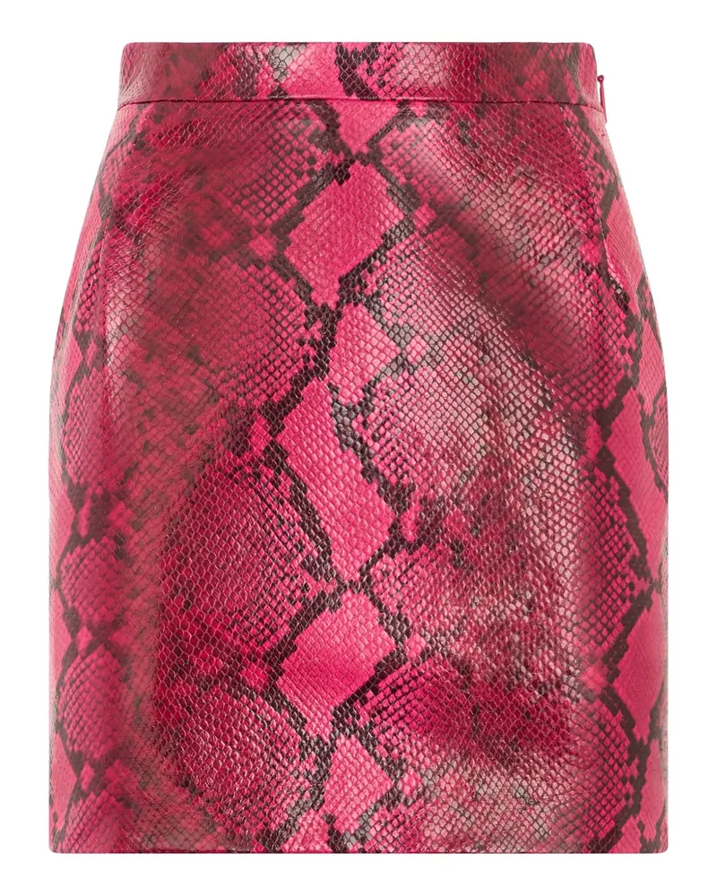 Roberto Cavalli Minirock mit Schlangenprint - Rosa Rosa