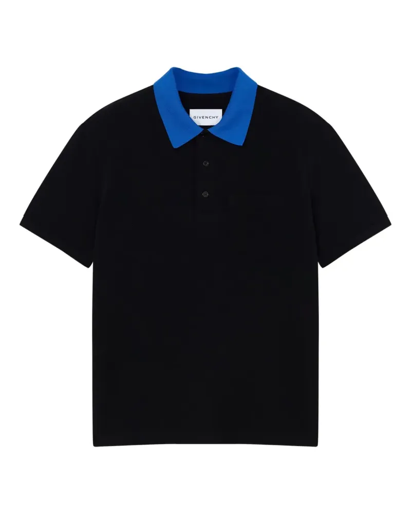 Givenchy Polo aus Piqué-Baumwolle mit  Paris-Stickerei - Schwarz Schwarz