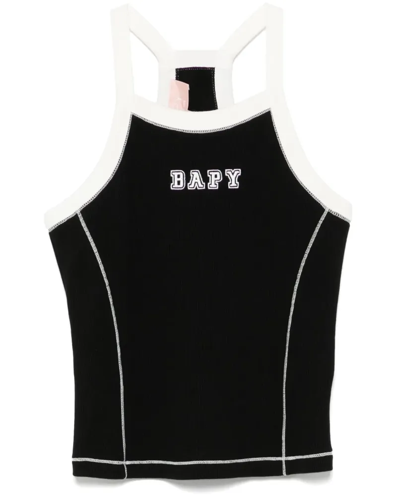 BAPE Besticktes Tanktop - Schwarz Schwarz