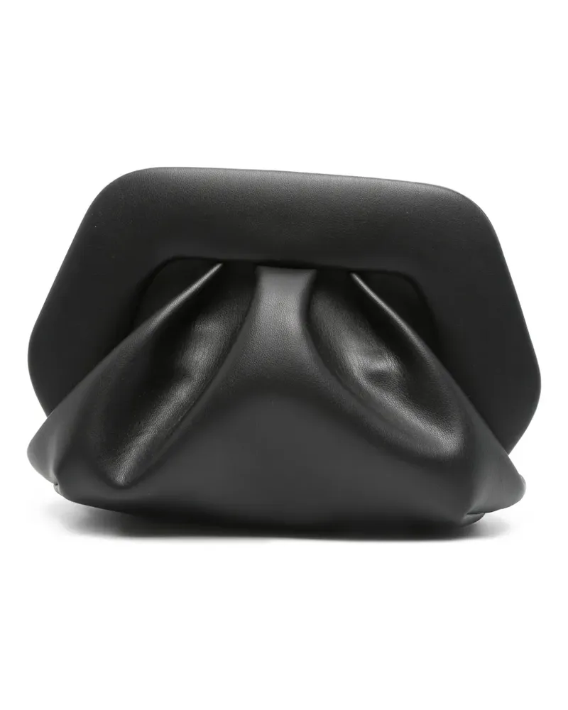 THEMOIRÈ small Bios ruched-top clutch bag - Schwarz Schwarz