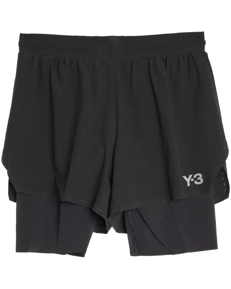 Y-3 M Run+Tigh SS25 Shorts - Schwarz Schwarz