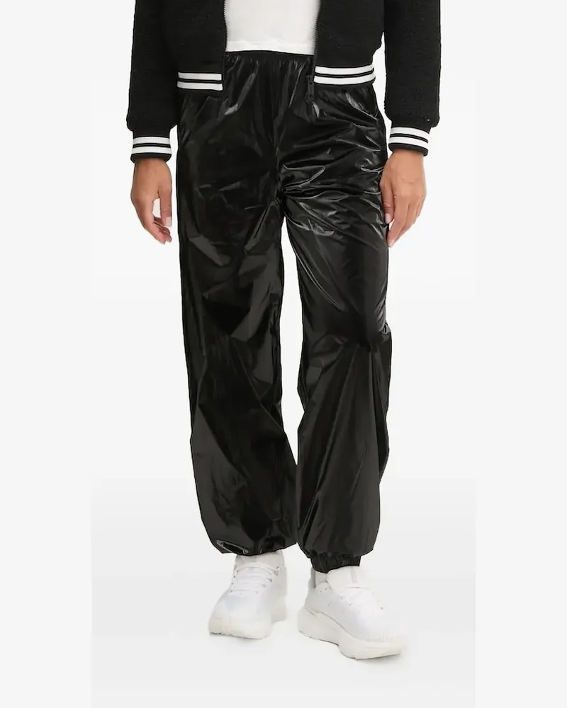 Guess Gerade Hose mit elastischen Bündchen - Schwarz Schwarz