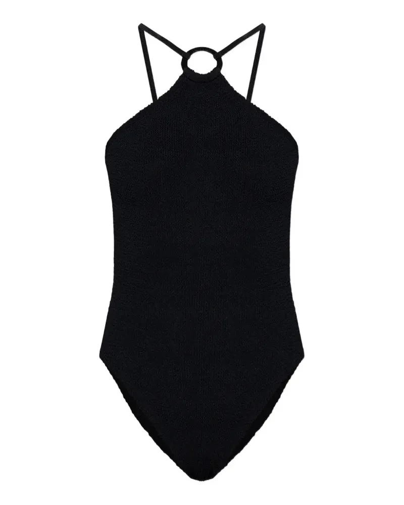 Hunza G Jasmine ring crinkle swimsuit - Schwarz Schwarz
