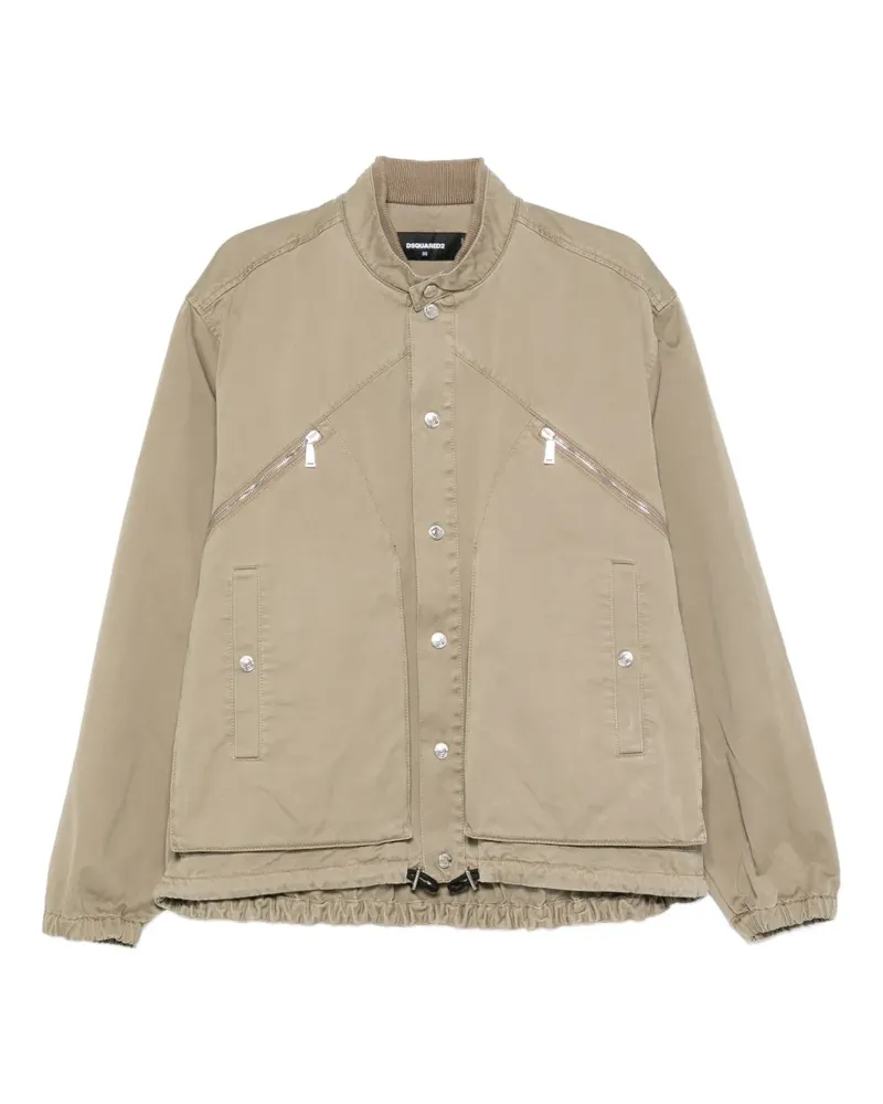 Dsquared2 Kordelzug-Jacke mit Reißverschlusstasche - Grün Grün