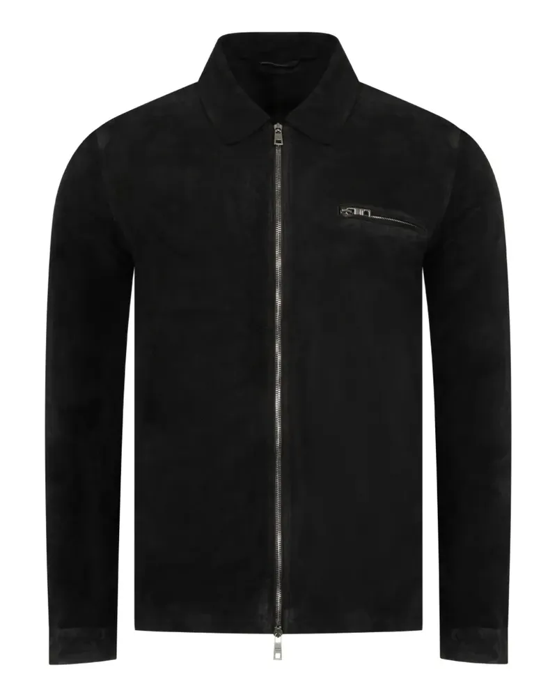 Giorgio Brato zip suede jacket - Schwarz Schwarz
